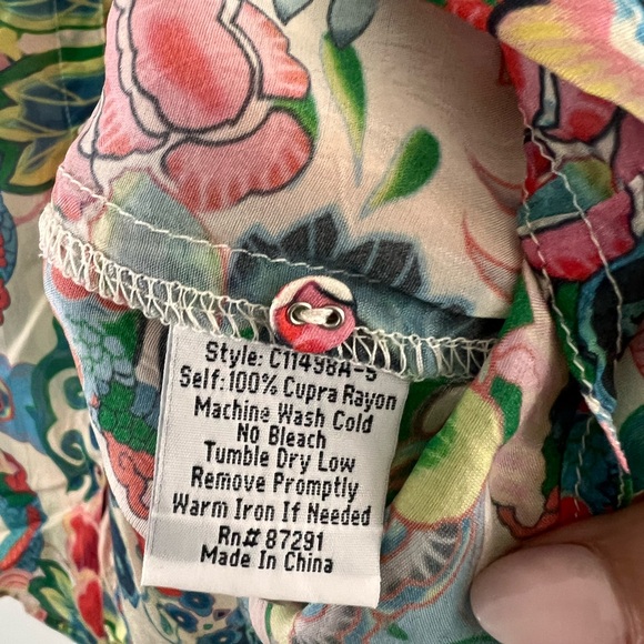 Johnny Was Multicolor Patterned Blouse - Picture 4 of 8